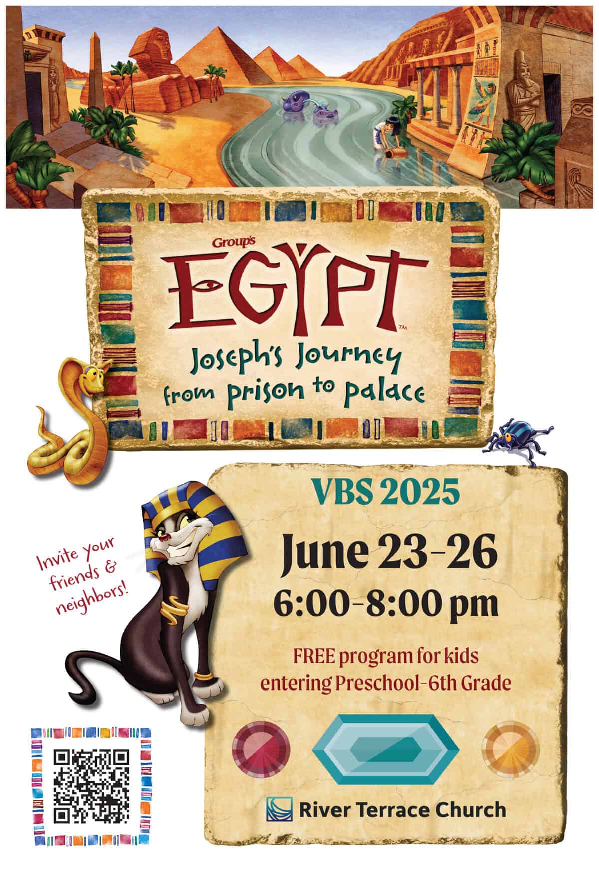VBS 2025 poster with QR code